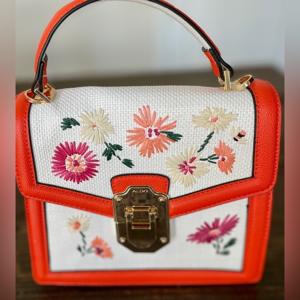 ALDO ADRYNIEL STATEMENT BAG IN FLORAL-WHITE NWOT - Picture 8 of 9